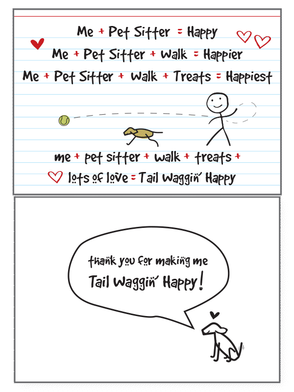 Tail Waggin Pet Sitting Card - Rocky & Maggie's Pet Boutique and Salon