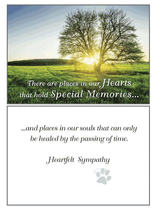There Are Places Sympathy Card - Rocky & Maggie's Pet Boutique and Salon