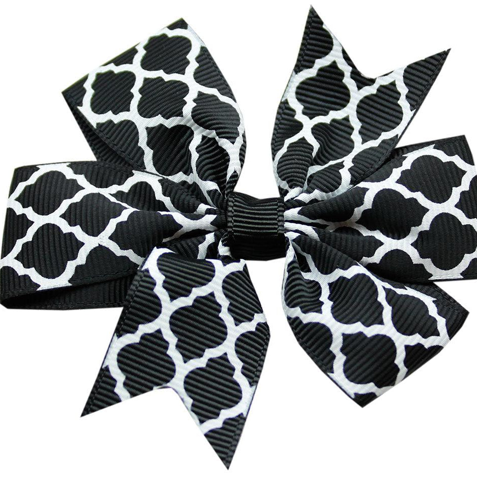 Hair Bow Quatrefoil w/ Alligator Clip - Rocky & Maggie's Pet Boutique and Salon