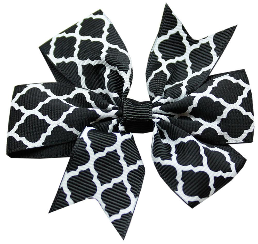 Hair Bow Quatrefoil w/ Alligator Clip - Rocky & Maggie's Pet Boutique and Salon