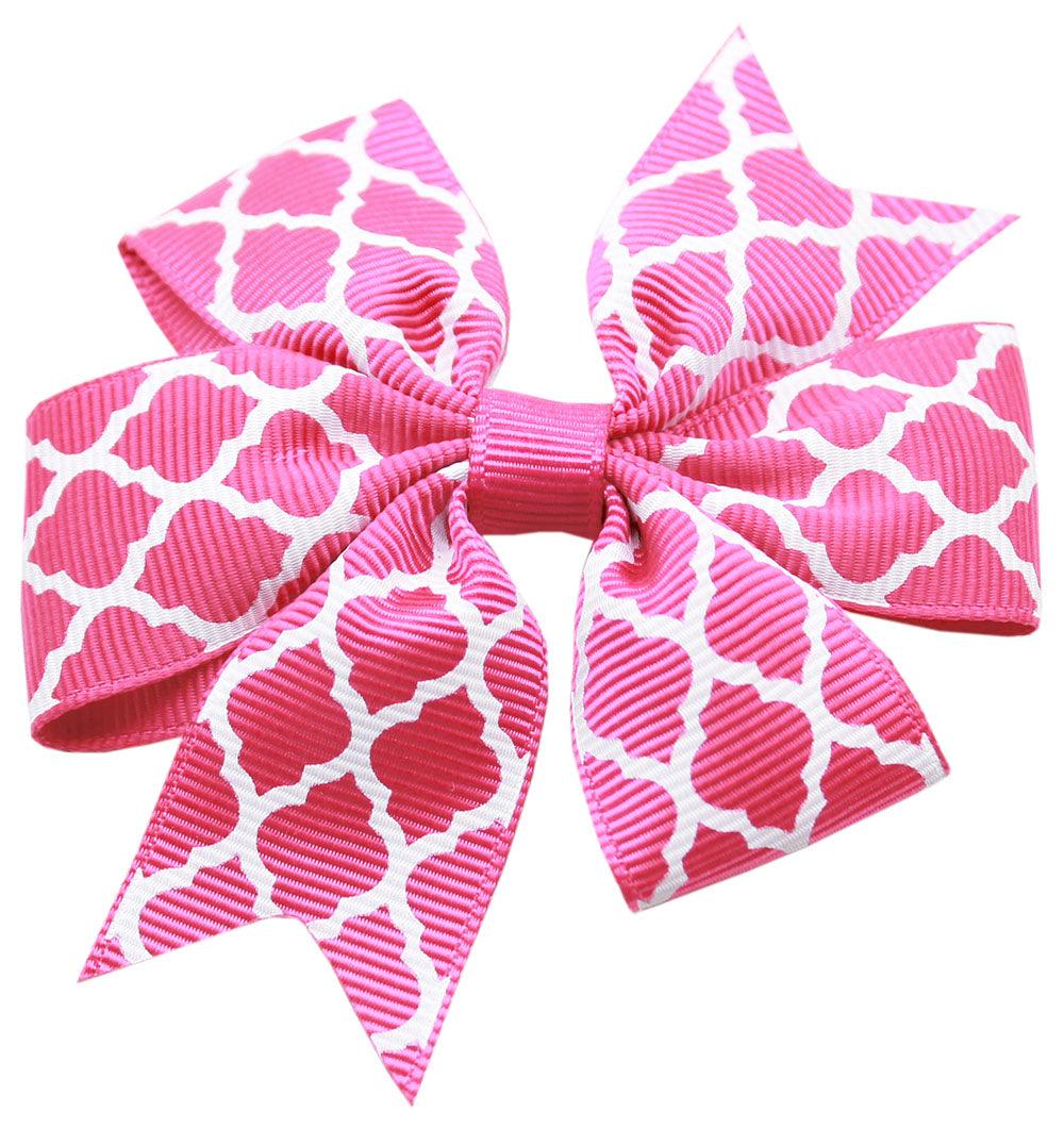 Hair Bow Quatrefoil w/ Alligator Clip - Rocky & Maggie's Pet Boutique and Salon