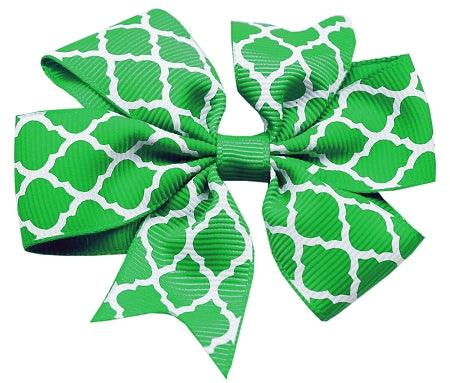 Hair Bow Quatrefoil w/ Alligator Clip - Rocky & Maggie's Pet Boutique and Salon