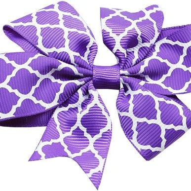 Hair Bow Quatrefoil w/ Alligator Clip - Rocky & Maggie's Pet Boutique and Salon