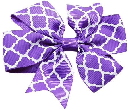 Hair Bow Quatrefoil w/ Alligator Clip - Rocky & Maggie's Pet Boutique and Salon