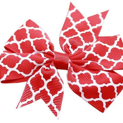 Hair Bow Quatrefoil w/ Alligator Clip - Rocky & Maggie's Pet Boutique and Salon
