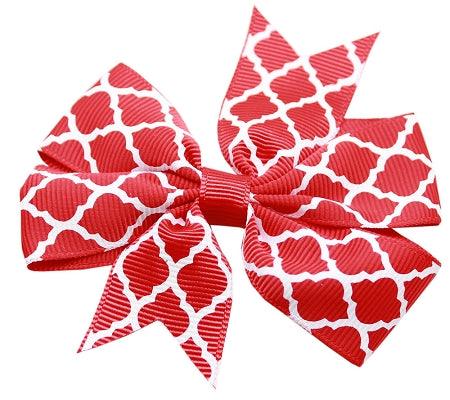 Hair Bow Quatrefoil w/ Alligator Clip - Rocky & Maggie's Pet Boutique and Salon