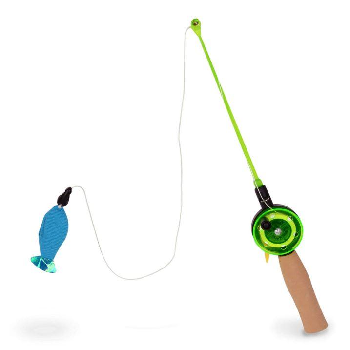 Our Pet's Fishing Rod Wand with Fish Cat Toy - Rocky & Maggie's Pet Boutique and Salon