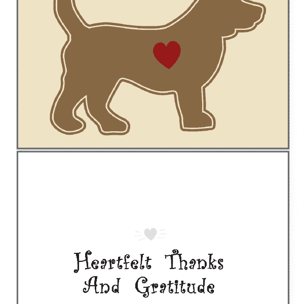 Heartfelt Thanks Thank You Card - Rocky & Maggie's Pet Boutique and Salon