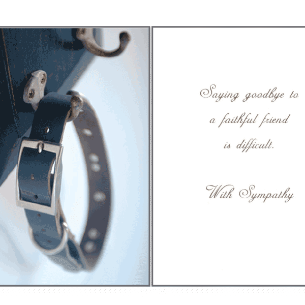 Saying Goodbye Sympathy Card - Rocky & Maggie's Pet Boutique and Salon