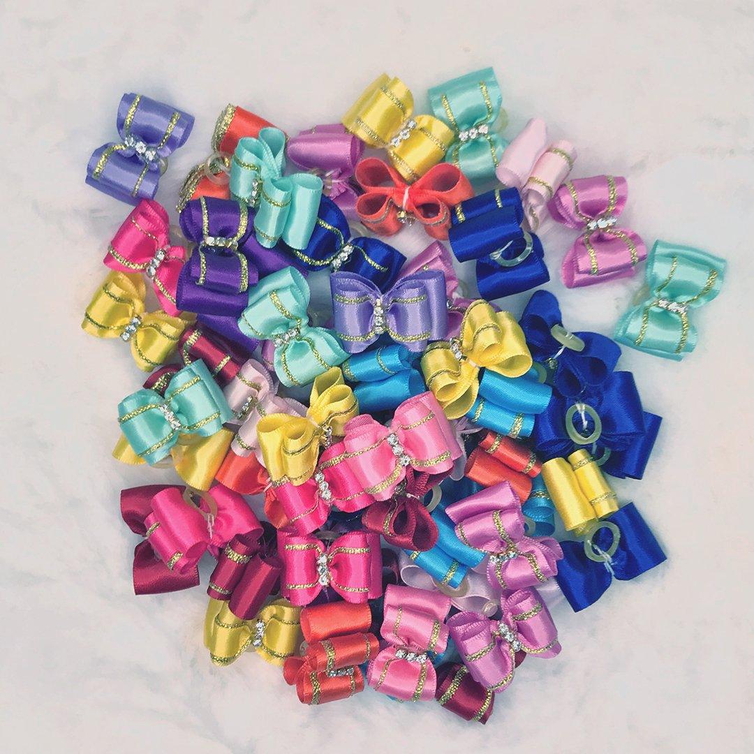 Three Crystal Bow - Rocky & Maggie's Pet Boutique and Salon