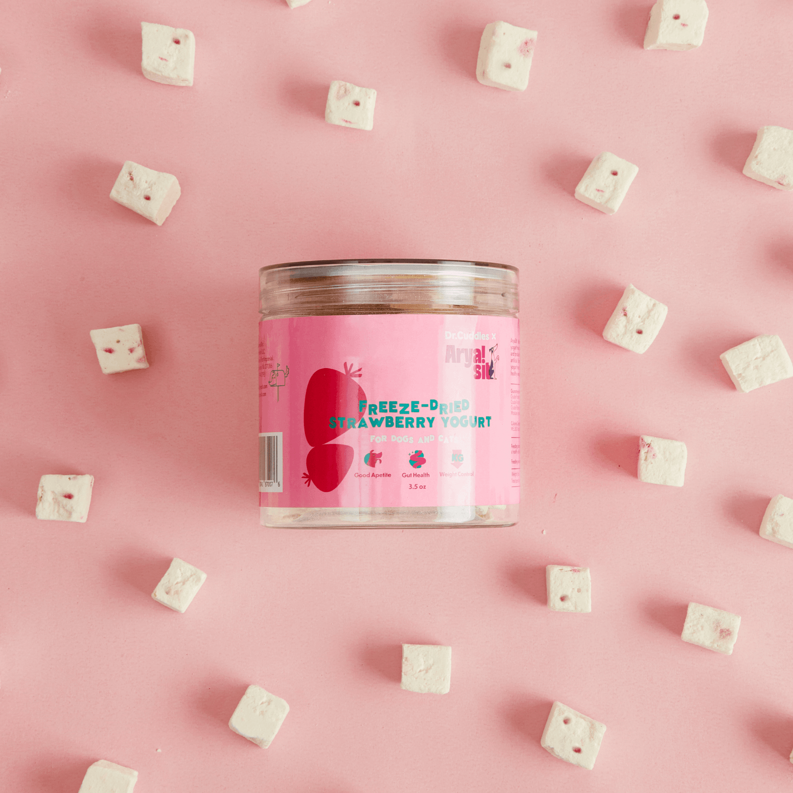 Arya Sit - Freeze-Dried Strawberry Yogurt - Rocky & Maggie's Pet Boutique and Salon