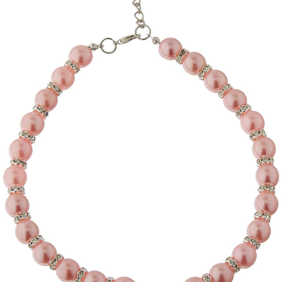 Heart & Pearl Necklace - Rocky & Maggie's Pet Boutique and Salon