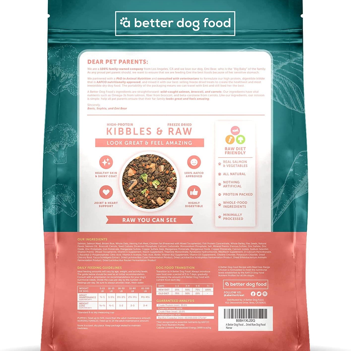 A Better Dog Food Freeze-dried Salmon Dry Dog Food - Rocky & Maggie's Pet Boutique and Salon