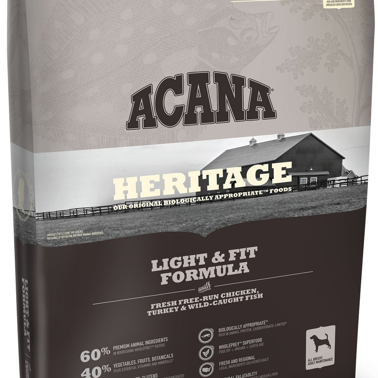 Acana Heritage Light and Fit Dog Food - Rocky & Maggie's Pet Boutique and Salon