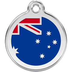 Red Dingo Stainless Steel With Enamel (Flags) - Rocky & Maggie's Pet Boutique and Salon