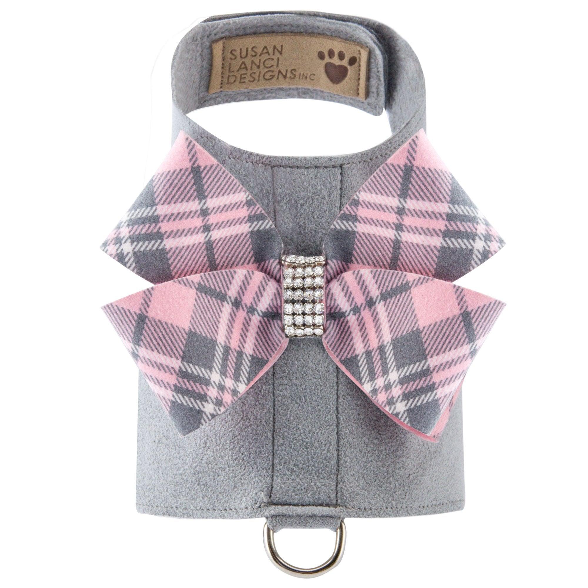 Scotty Bailey Harness Puppy Pink Plaid Nouveau Bow - Rocky & Maggie's Pet Boutique and Salon