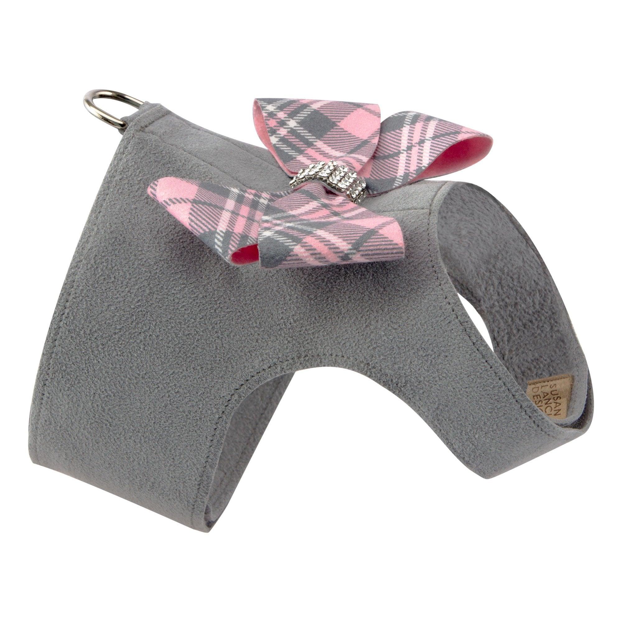 Scotty Bailey Harness Puppy Pink Plaid Nouveau Bow - Rocky & Maggie's Pet Boutique and Salon