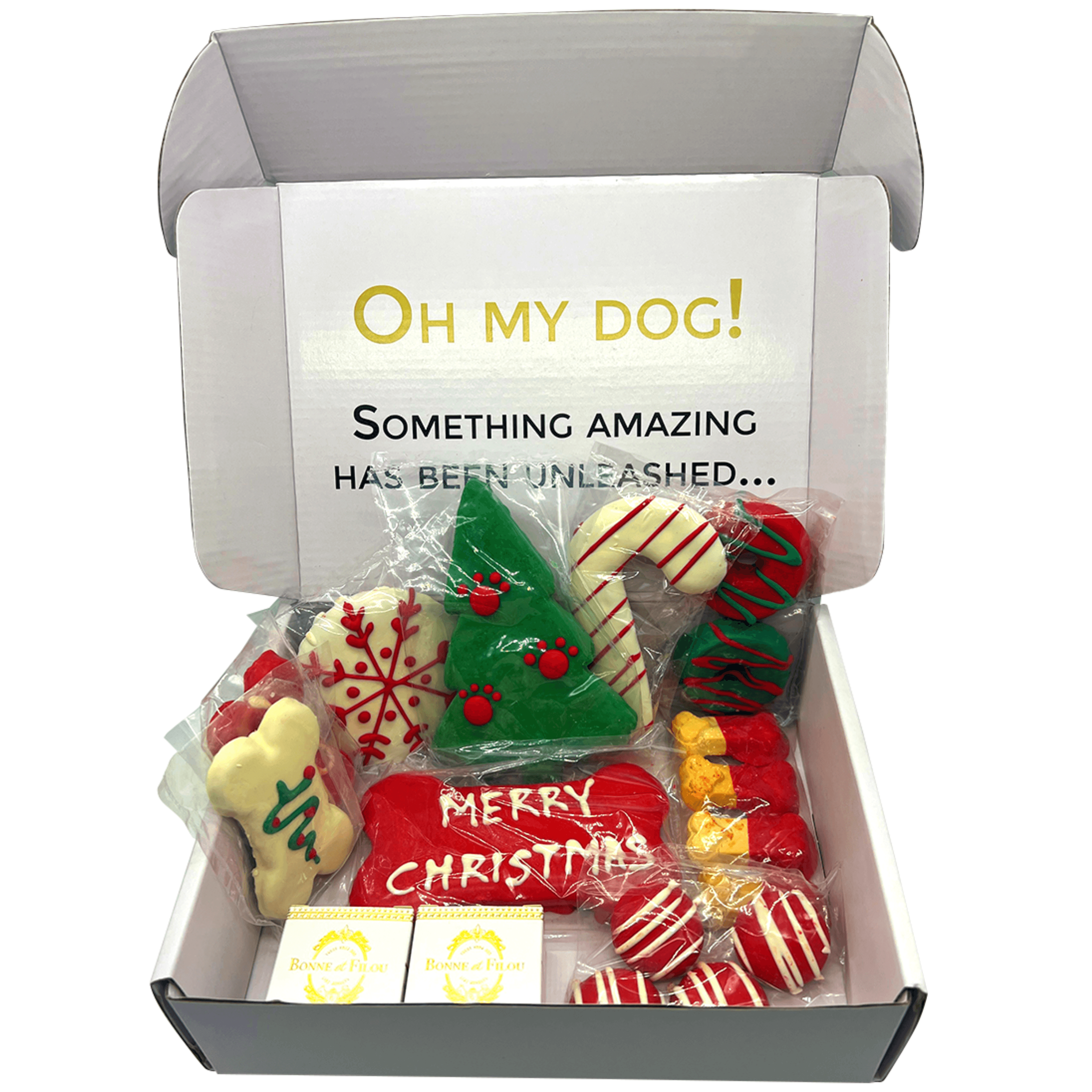 Christmas Dog Treats Gift Box - Rocky & Maggie's Pet Boutique and Salon