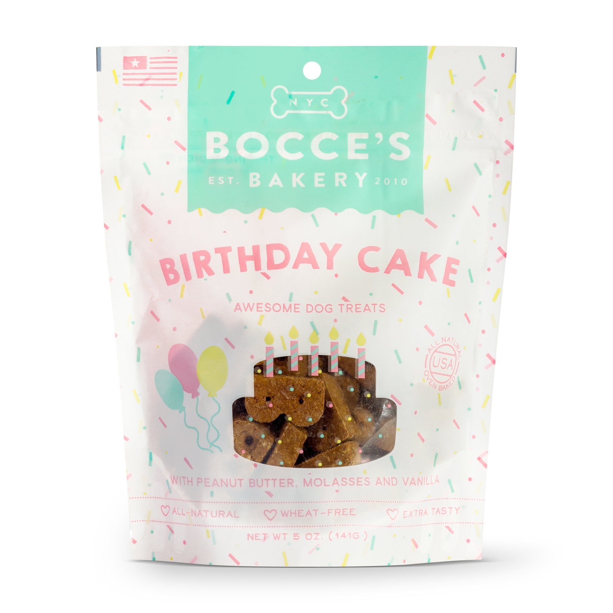 Bocce's Birthday Cake Treats, 5oz - Rocky & Maggie's Pet Boutique and Salon