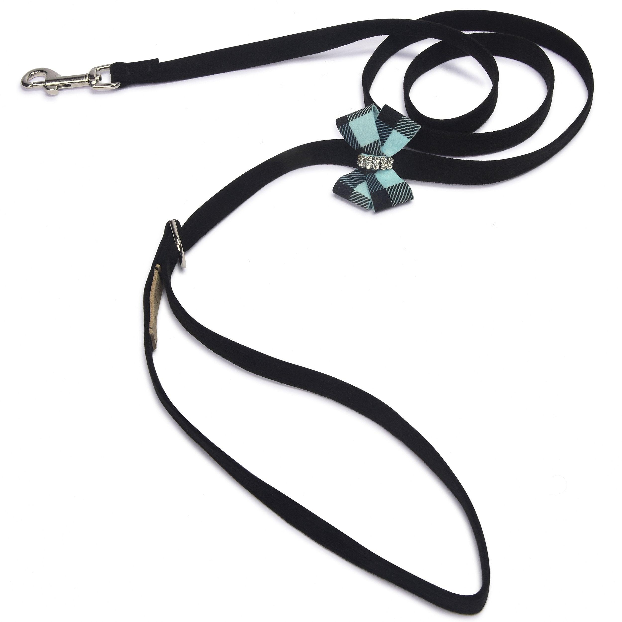 Tiffi Gingham Nouevau Bow Leash - Rocky & Maggie's Pet Boutique and Salon