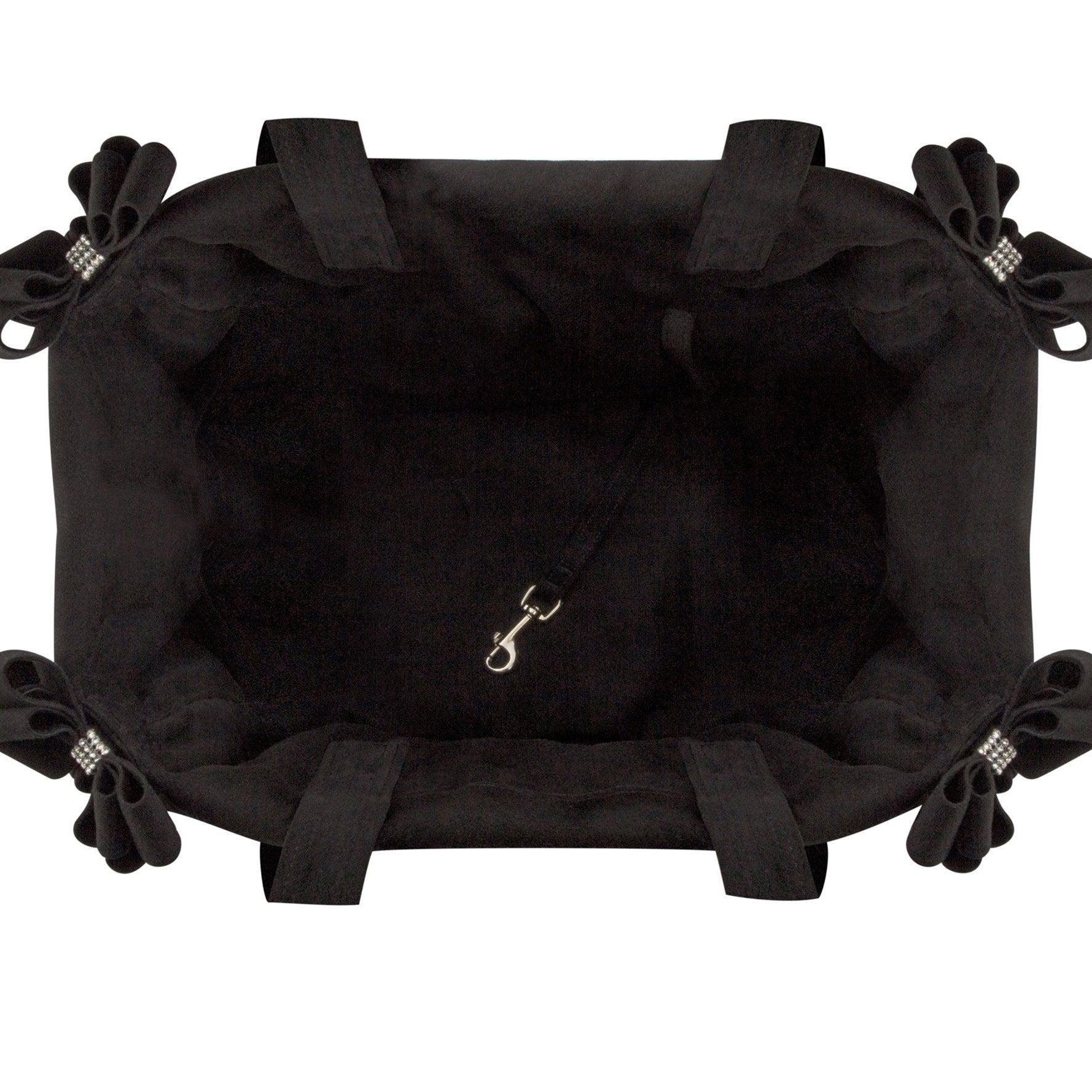 Black Nouveau Bow Luxury Carrier - Rocky & Maggie's Pet Boutique and Salon