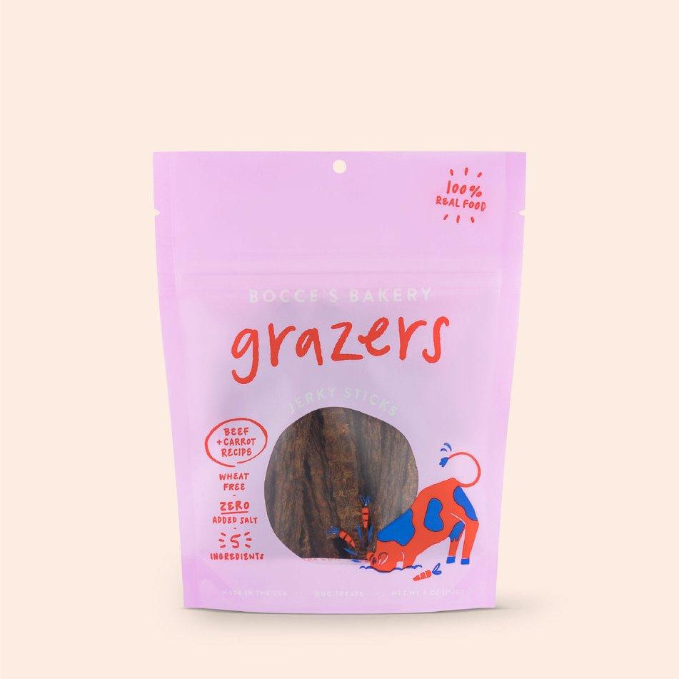 Bocce's Grazers Beef & Carrot Jerky Sticks - Rocky & Maggie's Pet Boutique and Salon