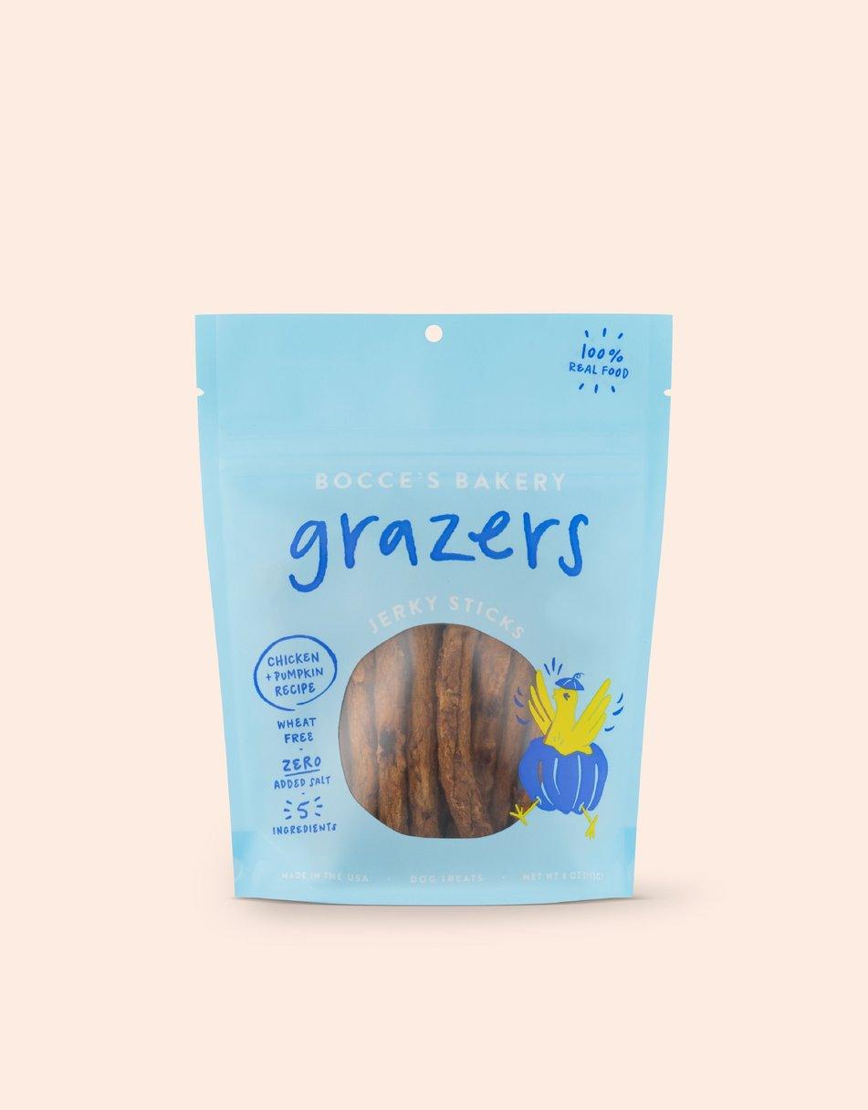 Bocce's Grazers Chicken & Pumpkin Jerky Sticks - Rocky & Maggie's Pet Boutique and Salon