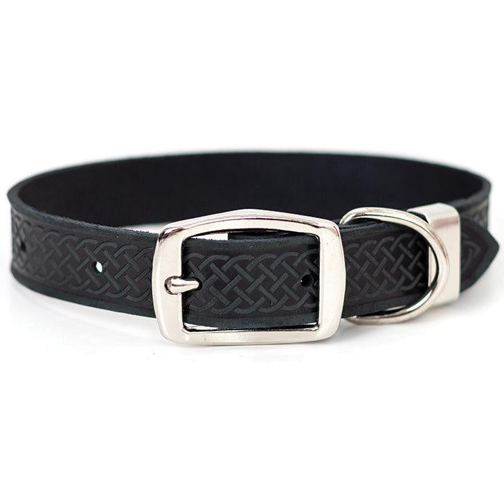 Celtic Style Buckle Leather Collar - Rocky & Maggie's Pet Boutique and Salon