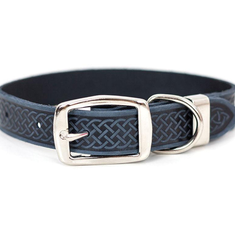 Celtic Style Buckle Leather Collar - Rocky & Maggie's Pet Boutique and Salon