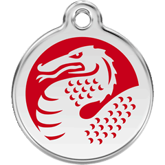 Red Dingo Stainless Steel with Enamel- Colors as shown - Rocky & Maggie's Pet Boutique and Salon