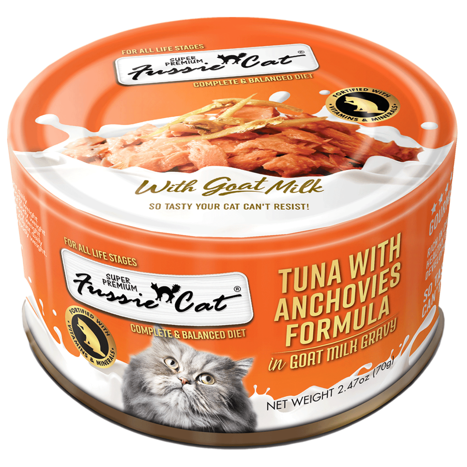 Fussie Cat Tuna with Anchovies Formula in Goat Milk Gravy - Rocky & Maggie's Pet Boutique and Salon