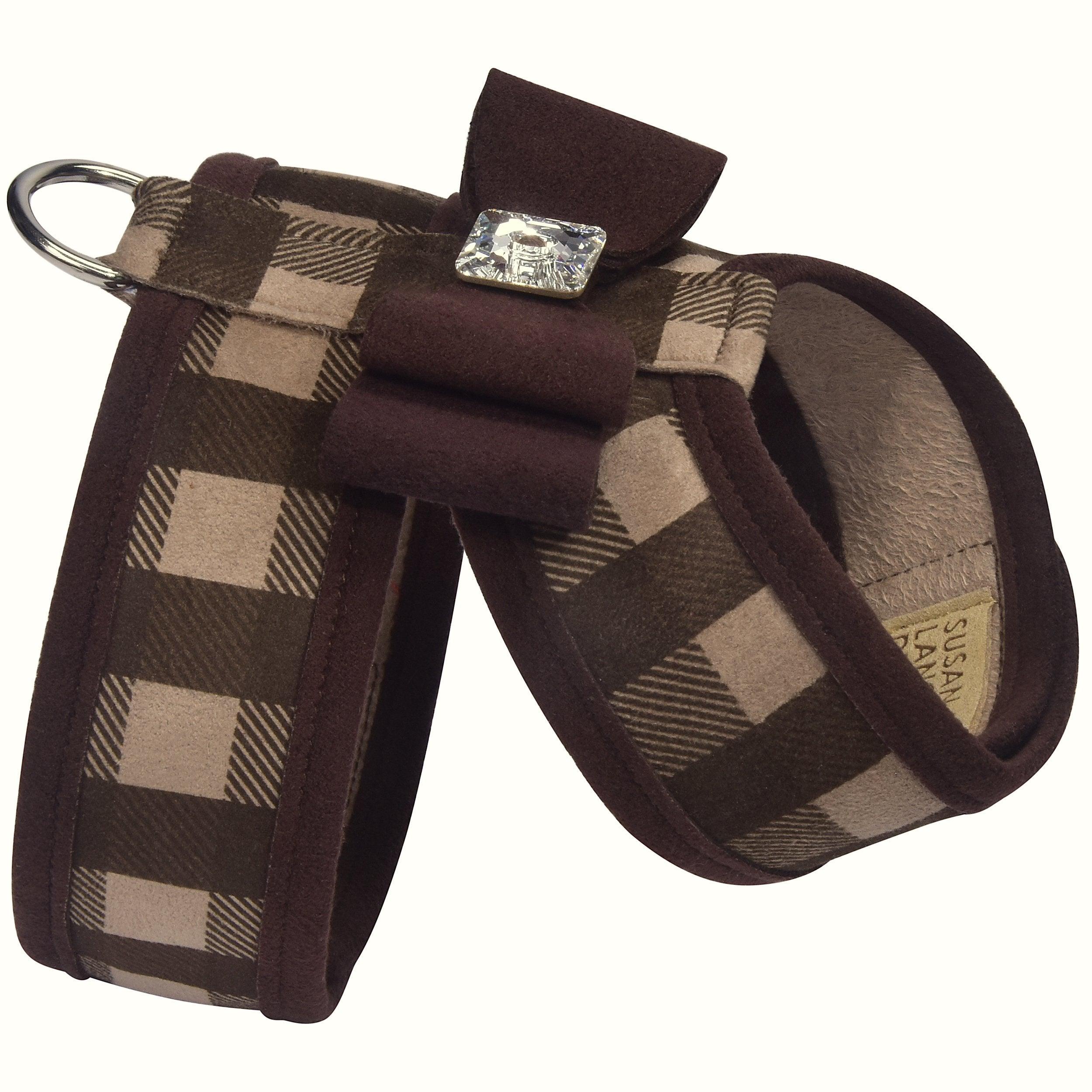 Big Bow Fawn Gingham Tinkie Harness - Rocky & Maggie's Pet Boutique and Salon