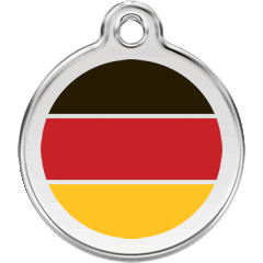 Red Dingo Stainless Steel With Enamel (Flags) - Rocky & Maggie's Pet Boutique and Salon