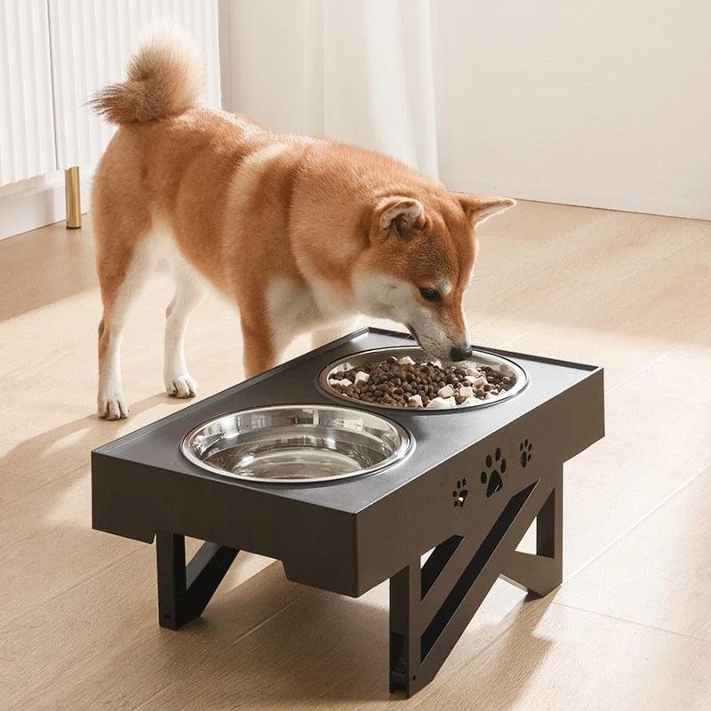 Double Diner Non-Slip Bowl, adjustable height - Rocky & Maggie's Pet Boutique and Salon