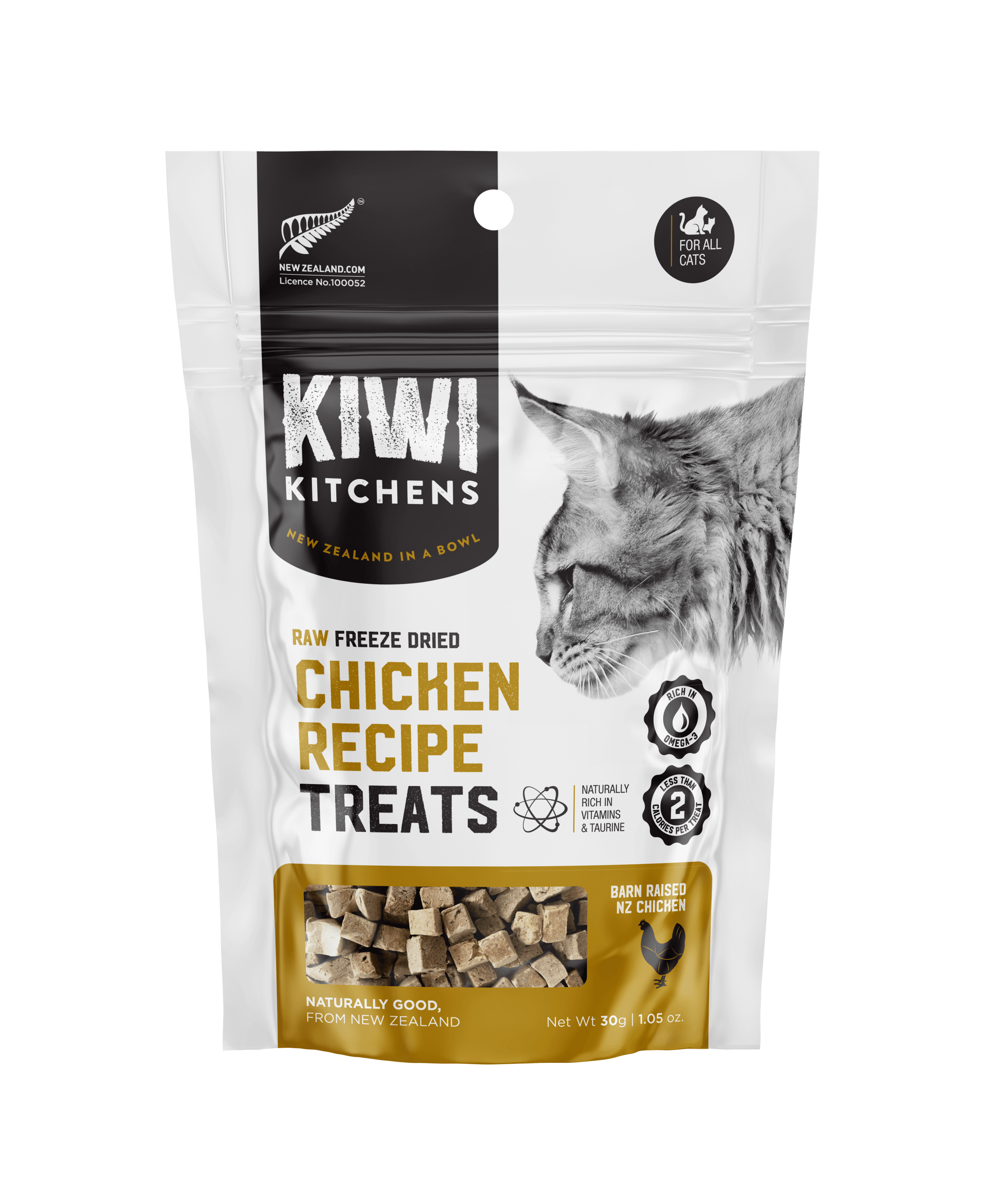 Kiwi Kitchens Freeze Dried Chicken Cat Treat 1oz - Rocky & Maggie's Pet Boutique and Salon