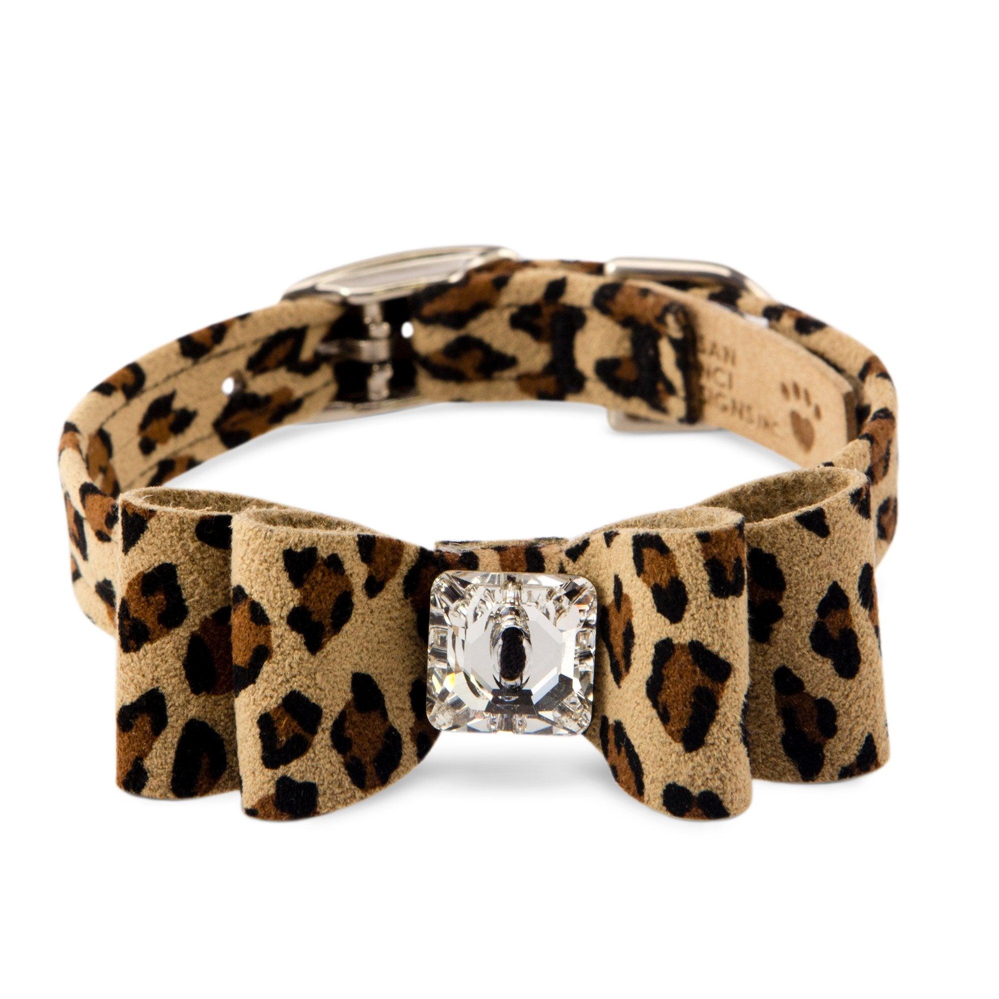 Cheetah Couture Big Bow Collar - Rocky & Maggie's Pet Boutique and Salon