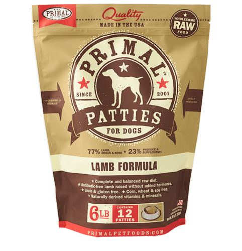Lamb Patties Grain-Free Frozen Raw Dog Food, 6# - Rocky & Maggie's Pet Boutique and Salon