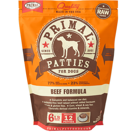 Beef Patties Grain-Free Frozen Raw Dog Food, 6# - Rocky & Maggie's Pet Boutique and Salon