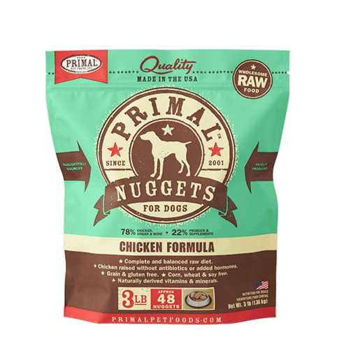Chicken Nuggets Grain-Free Frozen Raw Dog Food, 3# - Rocky & Maggie's Pet Boutique and Salon