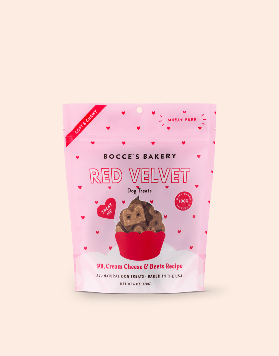 Bocce's Red Velvet Soft & Chewy Dog Treats, 6oz - Rocky & Maggie's Pet Boutique and Salon