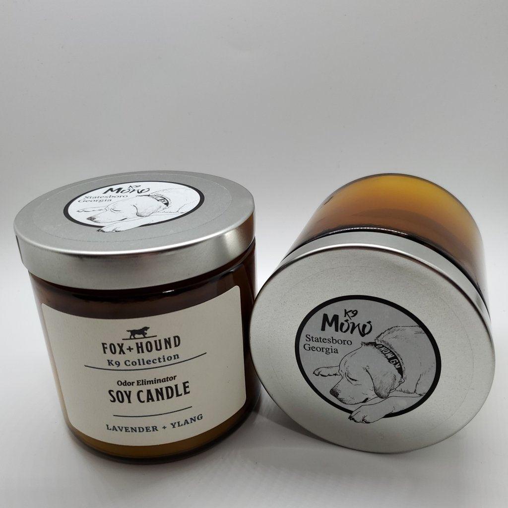K9 Mono Lavender + Ylang Odor-Eliminator Soy CandleENDER + YLANG ODOR-ELIMINATOR SOY CANDLE - Rocky & Maggie's Pet Boutique and Salon
