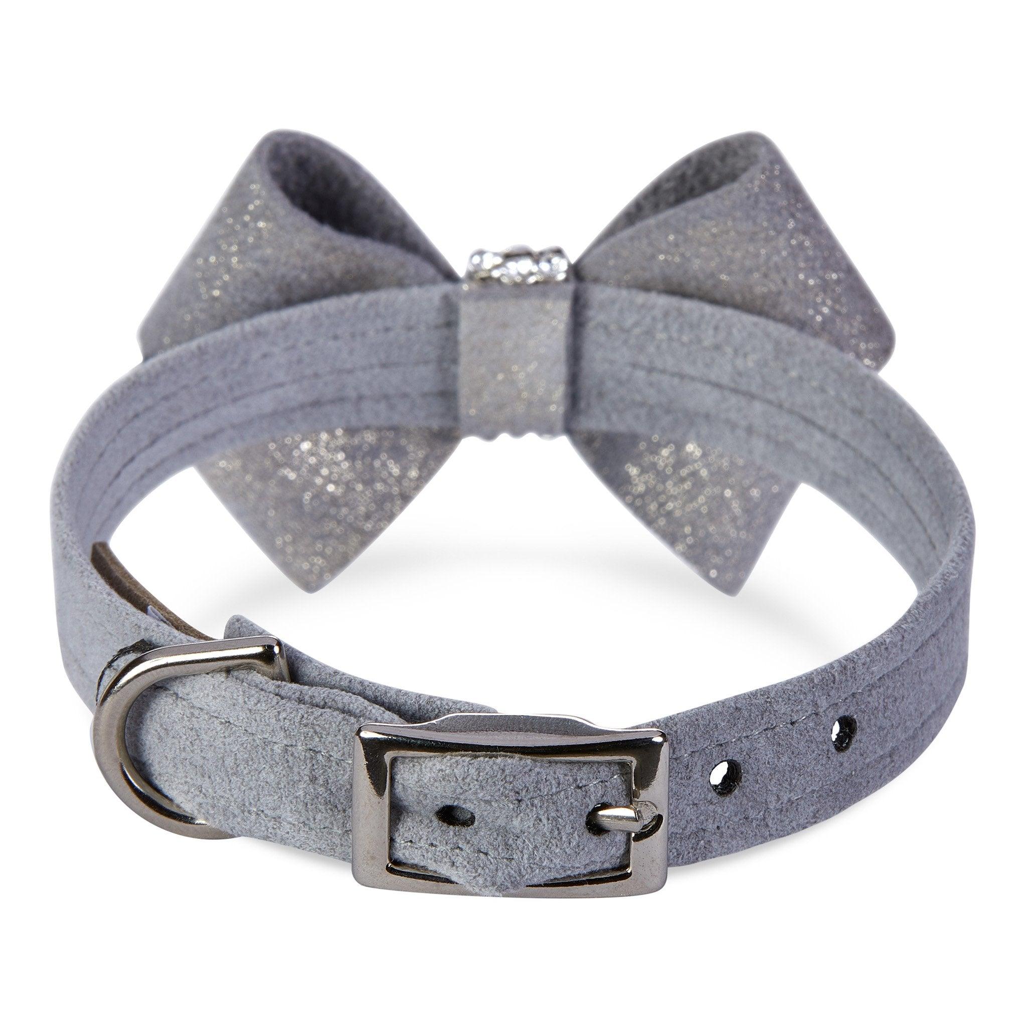 Platinum Glitzerati Nouveau Bow Collar - Rocky & Maggie's Pet Boutique and Salon