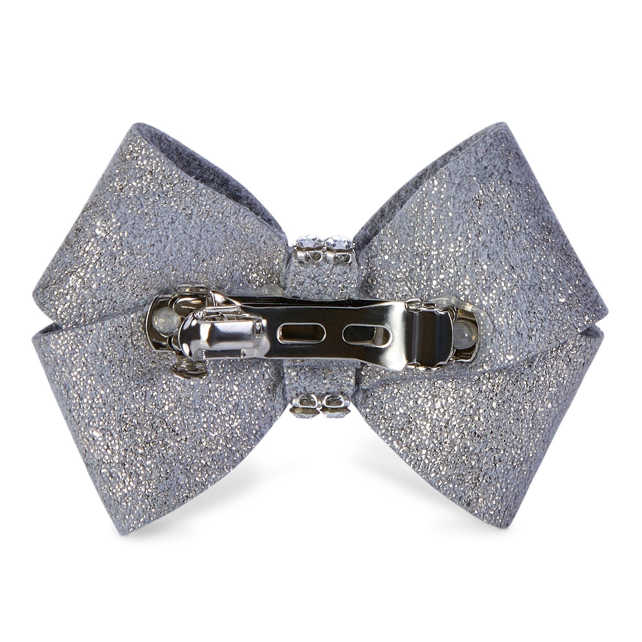 Platinum Glitzerati Single Nouveau Bow Hair Bow - Rocky & Maggie's Pet Boutique and Salon