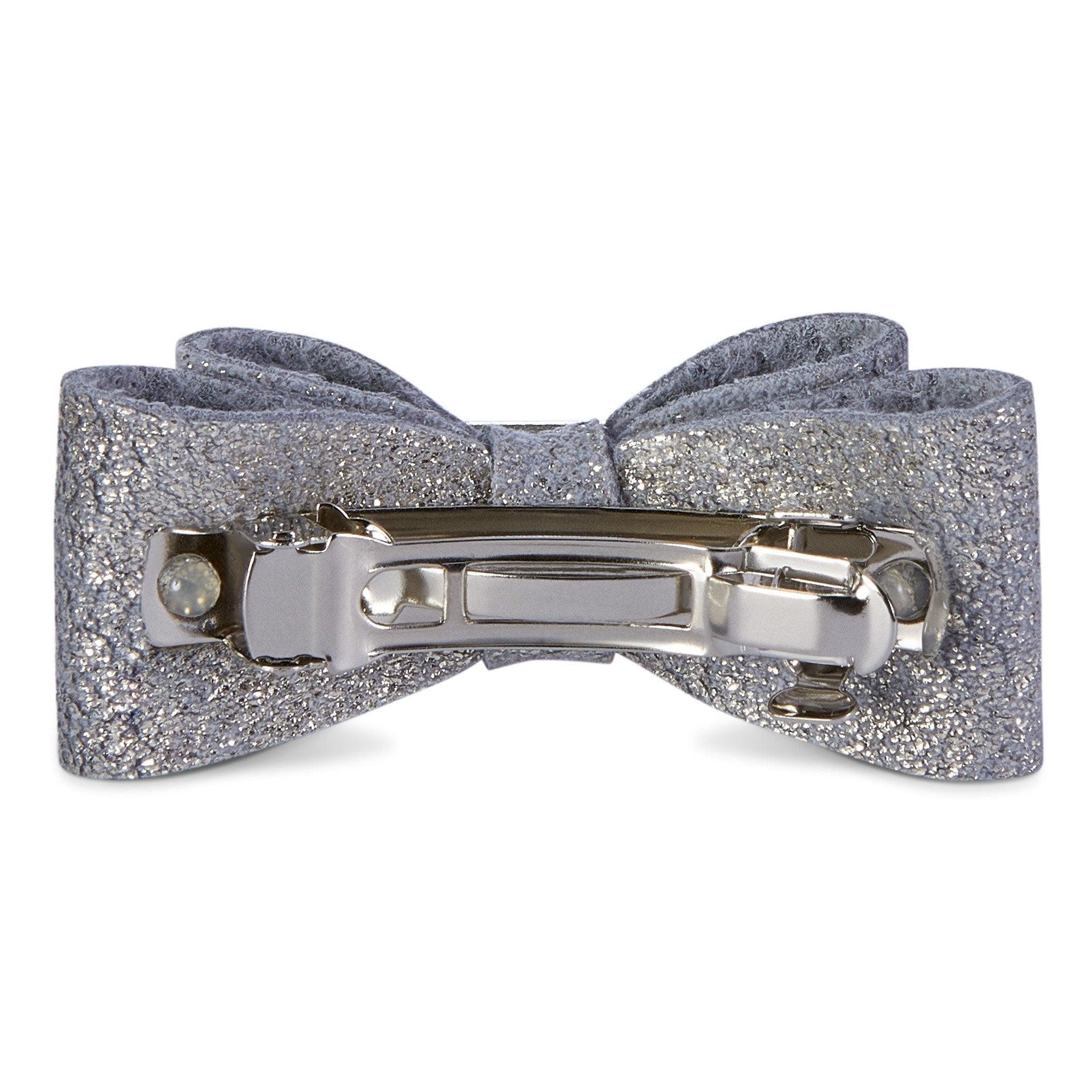 Platinum Glitzerati Single Big Bow Hair Bow - Rocky & Maggie's Pet Boutique and Salon