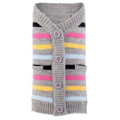 Stripe Pink Cardigan - Rocky & Maggie's Pet Boutique and Salon