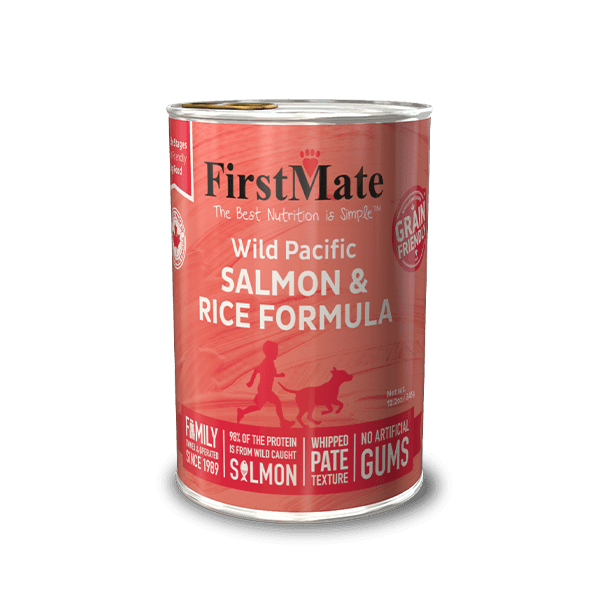 FirstMate Grain Friendly™ Wild Pacific Salmon & Rice Formula for Dogs 12.2oz - Rocky & Maggie's Pet Boutique and Salon