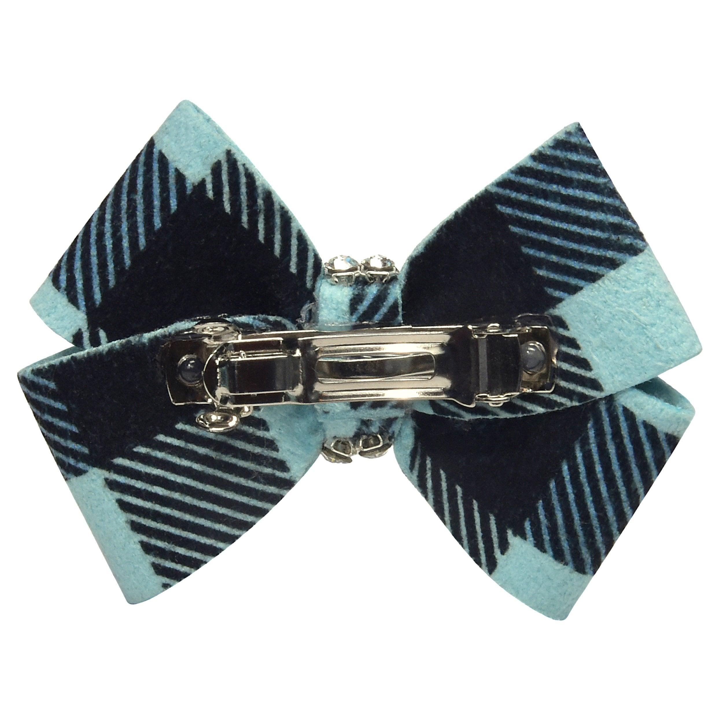 Tiffi Gingham Nouveau Bow Hair Bow- Single - Rocky & Maggie's Pet Boutique and Salon
