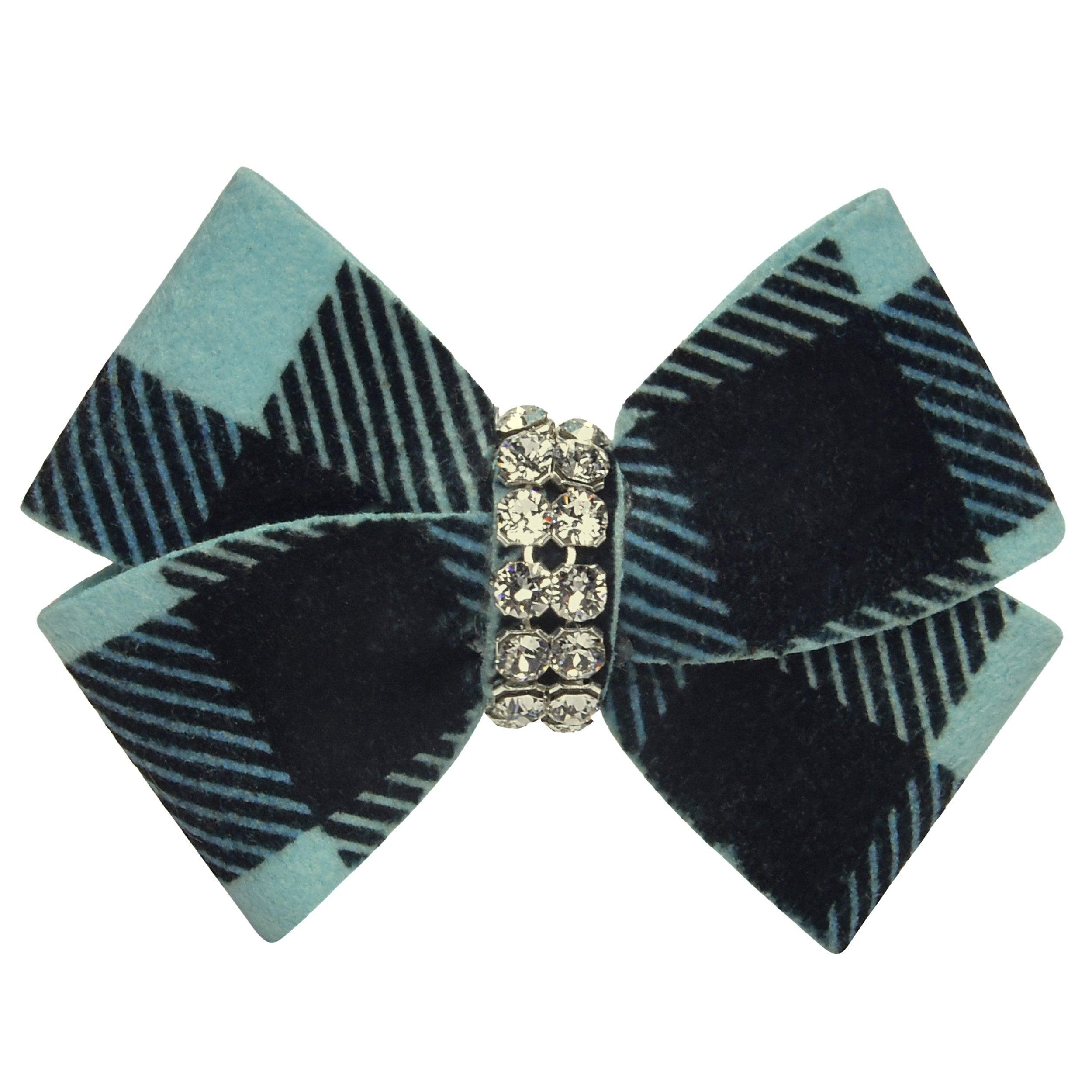 Tiffi Gingham Nouveau Bow Hair Bow- Single - Rocky & Maggie's Pet Boutique and Salon