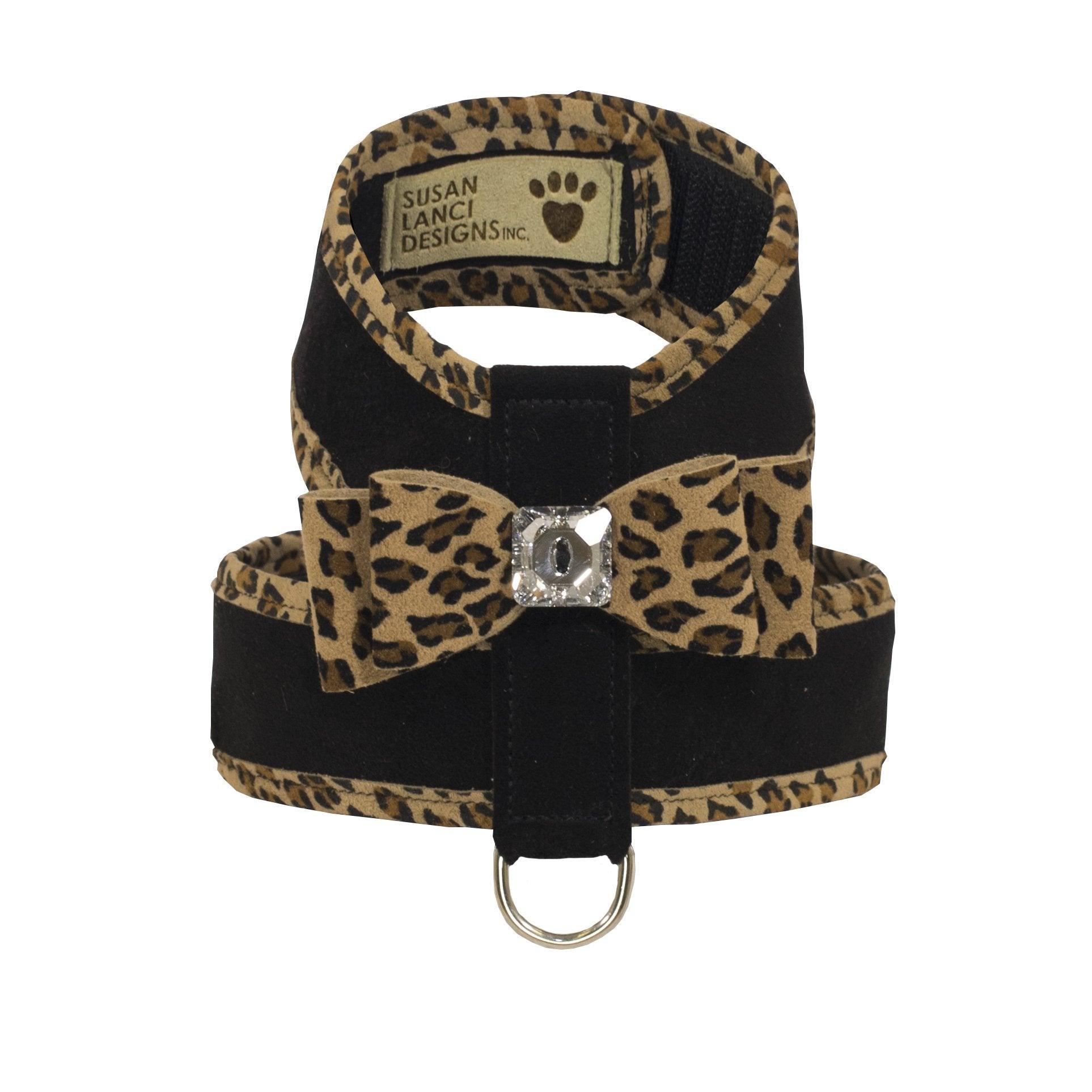 Cheetah Big Bow & Trim Tinkie Harness - Rocky & Maggie's Pet Boutique and Salon