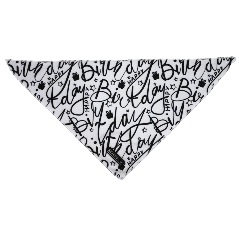 Black & White Birthday Bandana - Rocky & Maggie's Pet Boutique and Salon
